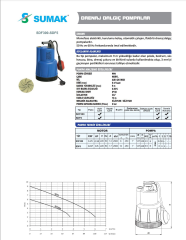 Sumak SDF 300 Plastik Drenaj Dalgıç Pompa 0.33 HP