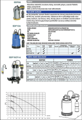 Sumak SDF13A Asansör Flatörlü Dalgıç Pompa 1.3 HP