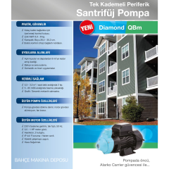 Alarko QBm80 - 1 HP - 3 m³/h - 65 mSS Preferikal Pompa 220V