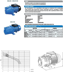 Sumak SMJ85 - Jet Pompa 0.85 HP - Trifaze