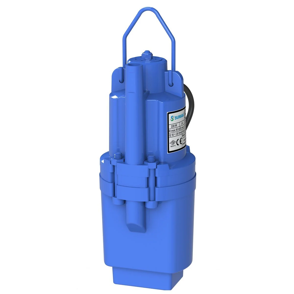 Sumak SD1 - 1/2'' - 250 W-Titreşimli Dalgıç -30 Mt Kablolu