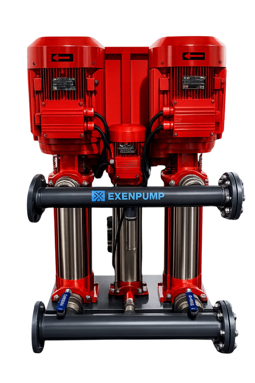 EXENPUMP | EXDP-Y 2/4006-J210 (2x60m³/h-80mSS+2m³/h-90mSS) 2 Elektrik + 1 Jokey Yangın Hidroforu