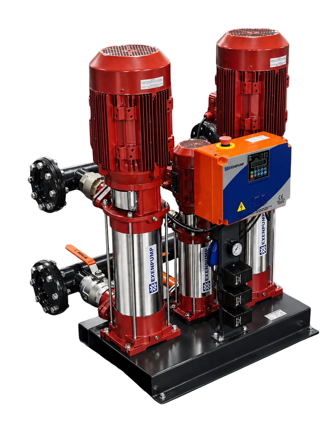 EXENPUMP | EXDP-Y 2/3004-J208 (2x45m³/h-60mSS+2m³/h-70mSS) 2 Elektrik + 1 Jokey Yangın Hidroforu