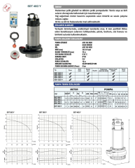 Sumak SDT30/2 Y Gömlek Soğutmalı Dalgıç 3 HP - 27 metre/380V