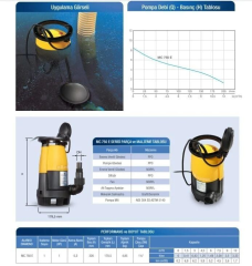Alarko MI 550 SW Drenaj Dalgıç Pompa 0.75 HP