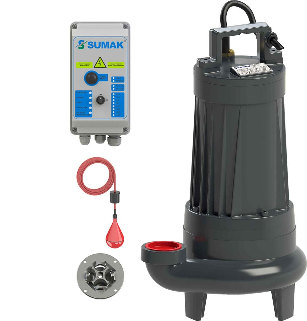 Sumak SBRT 20/2-P Özel Parçalayıcılı Dalgıç 2 HP