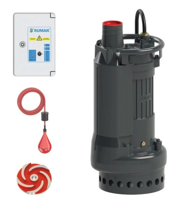 Sumak SDT75/3 C Çamurlu Su Pompası 7,5 HP - 3'' Karıştırıcılı