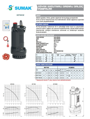 Sumak SDT75/3 C Çamurlu Su Pompası 7,5 HP - 3'' Karıştırıcılı