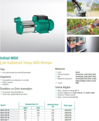 Wilo MSH 407M Yatay Kademeli Pompa - 3 HP