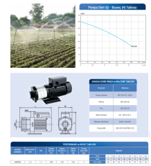 ALARKO SRM 306 - 1.5 HP 220V YATAY PASLANMAZ ÇELİK KADEMELİ