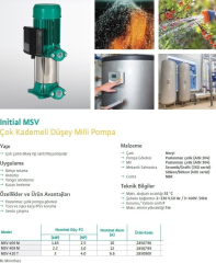 Wilo MSV 410T Dikey Çok Kad. Pompa -4 HP-380V