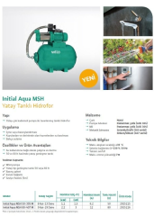 Wilo Aqua MSH 50-305 M/Hid. 50 Lt. 8 Kat - 13 Daire- 1.5 Hp
