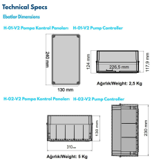 İmpo H-01MK-V2 Tekli Hidrofor Panosu 220V Monofaze