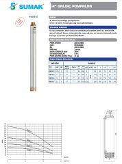 Sumak 4SD318 4'' Tek Pompa (120 mss/1,5 HP)