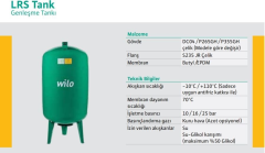 Wilo LRS 50V Dik Tank 10 Bar - 50 Litre