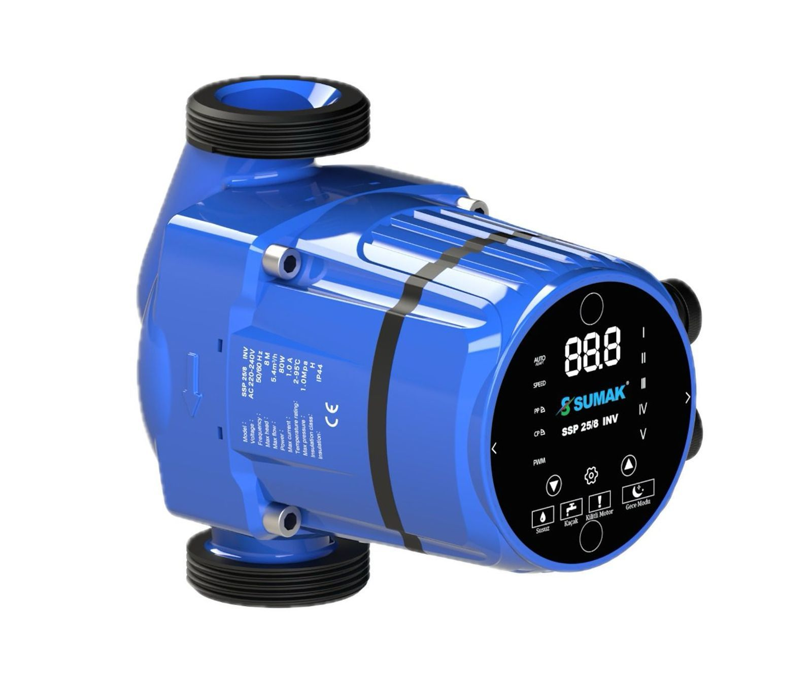 Sumak SSP 32/8 INV Fre. Pompa 180 mm - 80 Watt - 1¼''