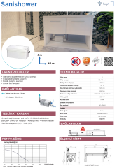 SFA Sanishower - 3 Ünite Atık Su Tahliye Cihazı - 4 Lt