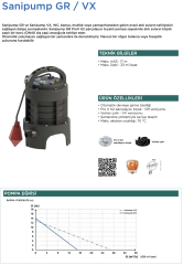 SFA Sanipump GR Öğütücü Bıçaklı Dalgıç - 1500 W - 220 V
