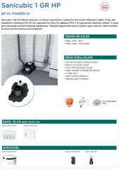 SFA Sanicubic 1 GR HP - 39 Lt. Tek Pompalı Fos. Tah. Cihazı
