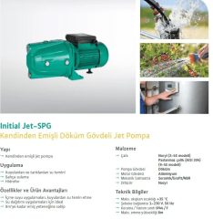 Wilo Jet SPG 9-45 Döküm Pompa - 1.5 Hp