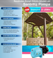 Alarko D-JSWm-10H - 1 HP - 3.6 m³/h - 51 mSS Jet Pompa 220V