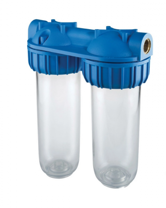 WATER İkili Filtre Kabı 10” - 3/4” Bağlantılı