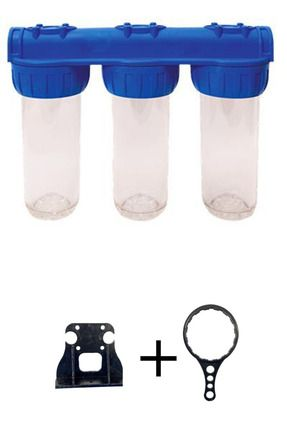 WATER Üçlü Filtre Kabı 10” - 3/4” Bağlantılı