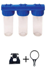WATER Üçlü Filtre Kabı 10” - 3/4” Bağlantılı