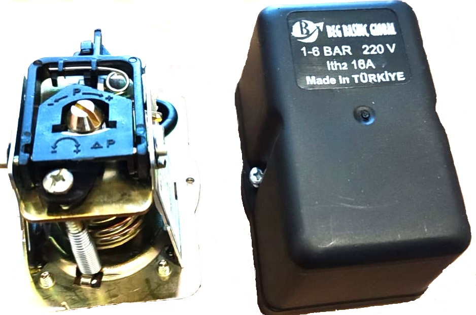 BEG Monofaze 1-6 Tahliyesiz Basınç Şalteri 1/4''