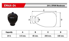 Euromax Membran 35/50 Litre - EPDM D80