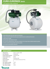 Baymak Euroinox 50/50M Sessiz Hidrofor-50Litre-8 kat/8 daire