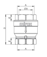 Mirox Çekvalf Dik Tip Yaylı - 1/2'' - 15 mm