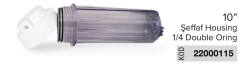 WATER 10” Şeffaf Housing 1/4'' Çift Contalı