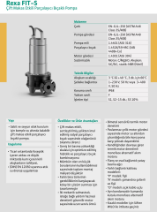 Wilo Rexa Fit-S S03-224A Par. Bıçaklı Foseptik Pompası 3,4 HP - 43 metre