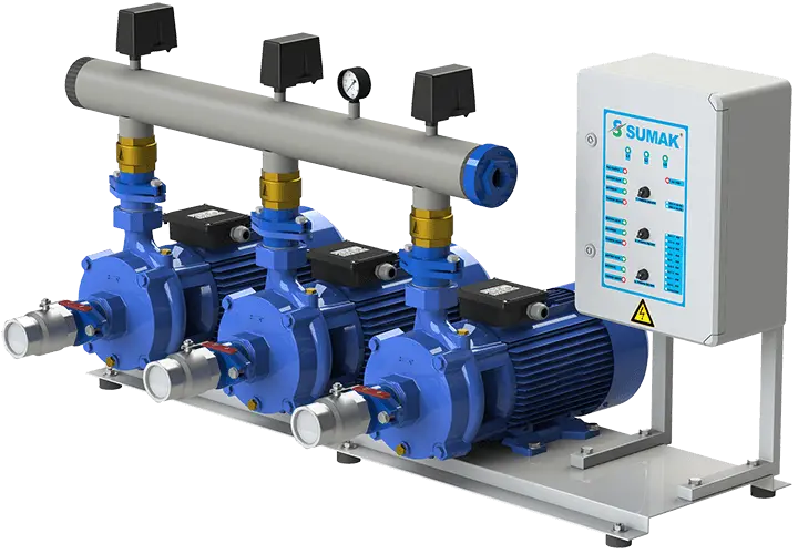 Sumak SMKTC 550 Emişli Çift Kademeli Hidrofor 8 Kat 135 Daire 380 Volt 5.5 Hp