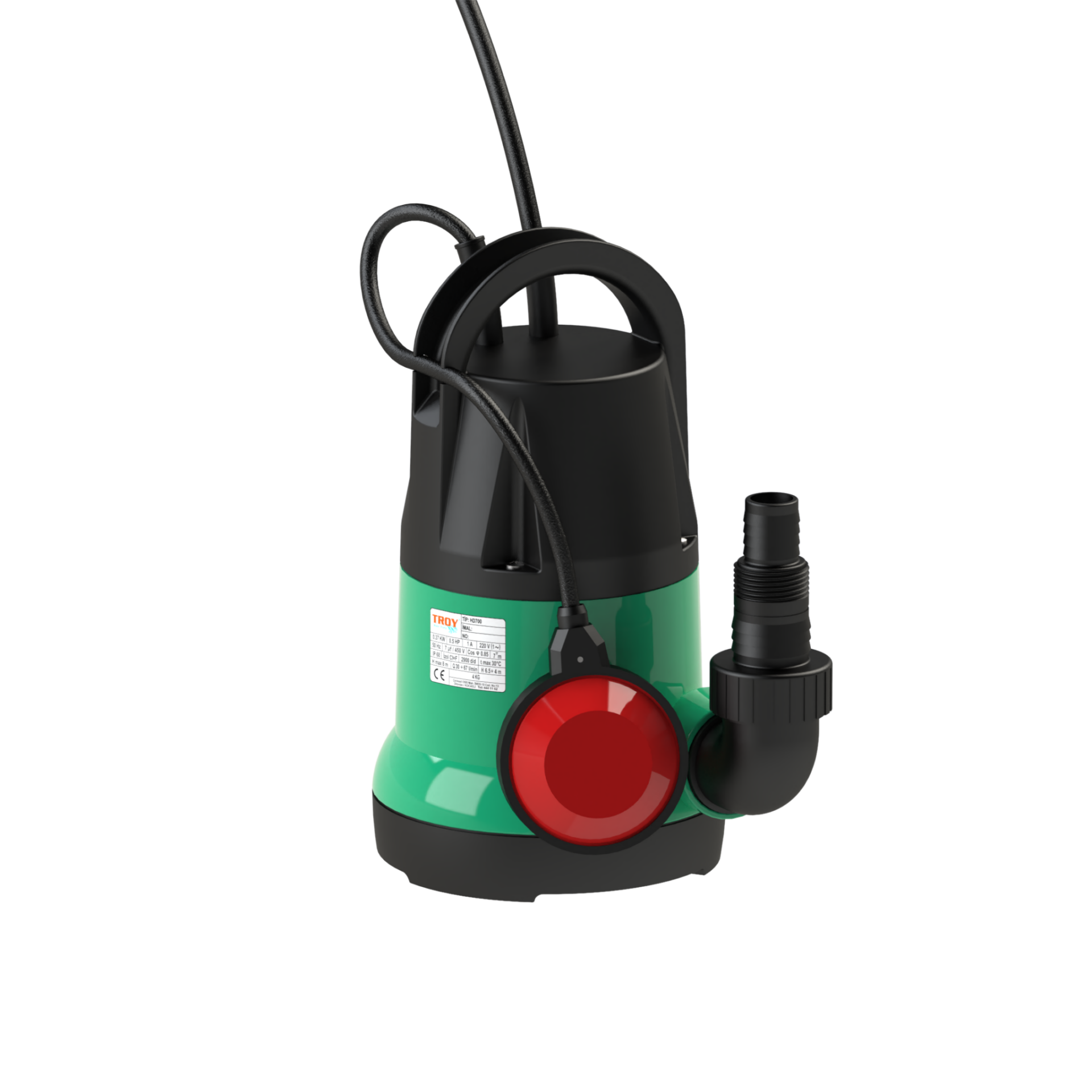 Troy Hd 700 Drenaj Dalgıç Pompa Monofaze (220V) 370 Watt