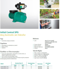WILO Control spg 3-45 Fluid Kont. Hidrofor 4 Kat-4 Daire