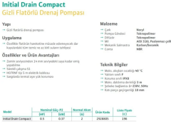 Wilo Drain Compact 16.10- Drenaj Pompası - Asansör Flatörlü - 0,75 HP