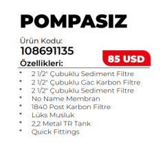 WATER LITE ORKO SU ARITMA CİHAZI  2,2G KIRMIZI POMPASIZ