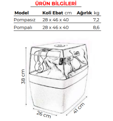 WATER LITE ORKO SU ARITMA CİHAZI  2,2G KIRMIZI POMPALI