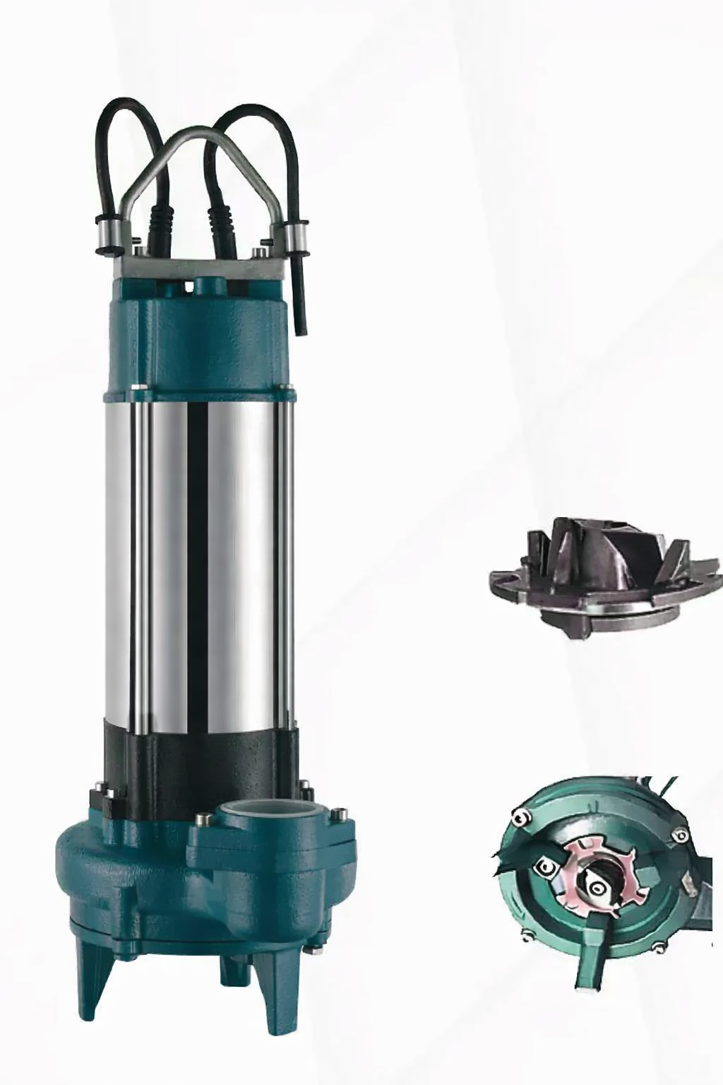 Kaysu CUT1500-B-T 380V Döküm Gövdeli Öğütücülü Foseptik Pompası 2 HP - 23 METRE