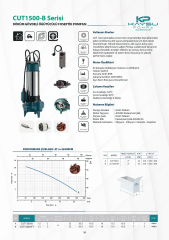 Kaysu CUT1500-B-T 380V Döküm Gövdeli Öğütücülü Foseptik Pompası 2 HP - 23 METRE
