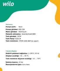 Wilo Aqua Comfort 6-58 Sessiz Hidrofor 1 HP - 50 Litre - 8 Kat - 10 Daire