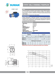 Sumak SYMP 5 75/5 Komple Paslanmaz Yatay Kademeli Pompa 0.75 HP 220