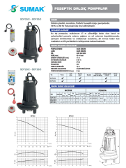 Sumak SDF20/3 Vorteks Çarklı Foseptik Dalgıç 2,2 HP
