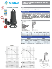 Sumak SDTV100/4 Döküm Fos. Pompa - 10 HP - 4'' Çıkışlı