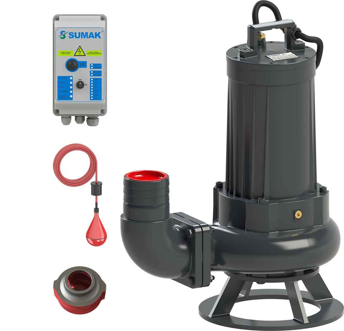 Sumak SDTV150/4 Döküm Fos. Pompa - 15 HP - 4'' Çıkışlı